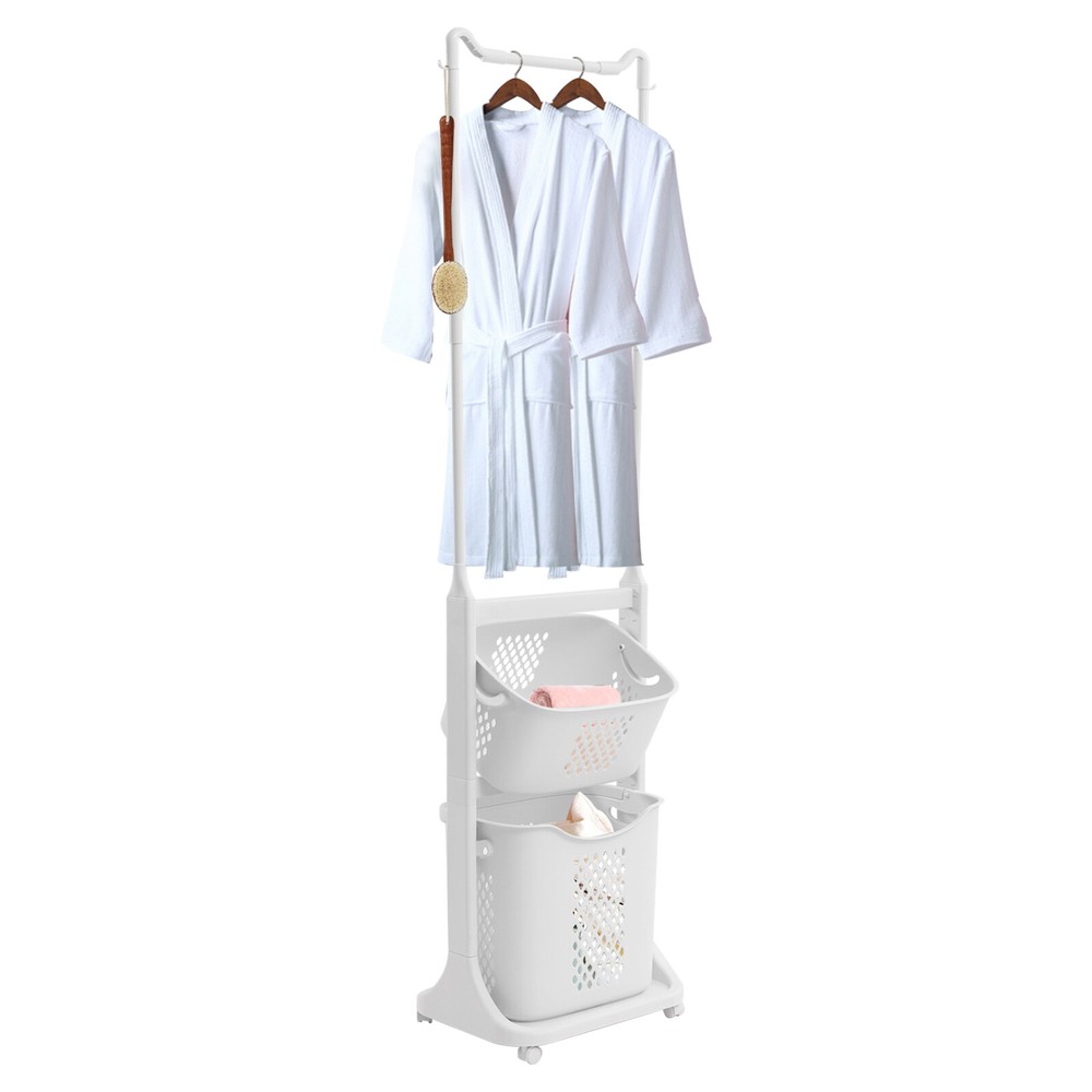 Laundry Basket Bathroom Multi-layer Clothes Storage Household Storage Shelf