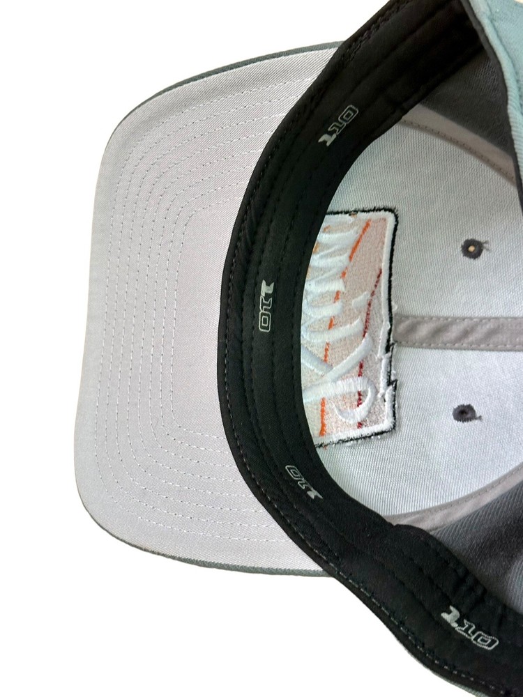 Klim Script Hat Cap Snapback Light Gray 3D Embroidered Logo OSFM