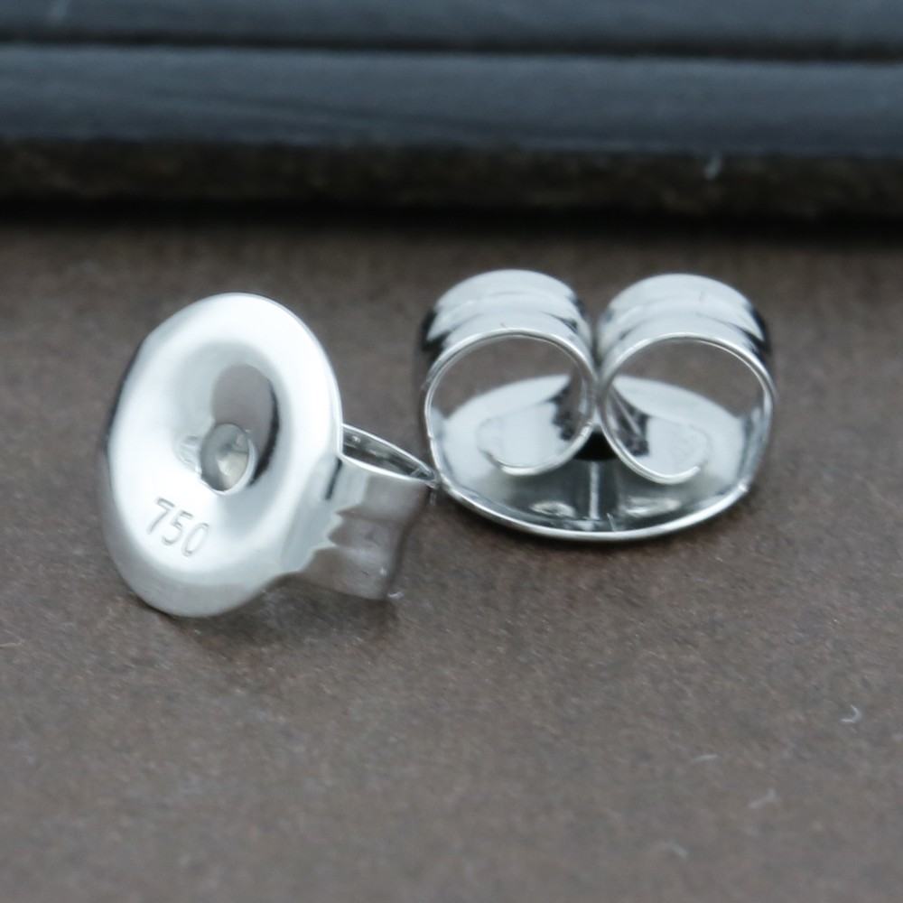 Genuine 18CT Solid White Gold Butterfly Earring Backs 5mm - 1 Pair