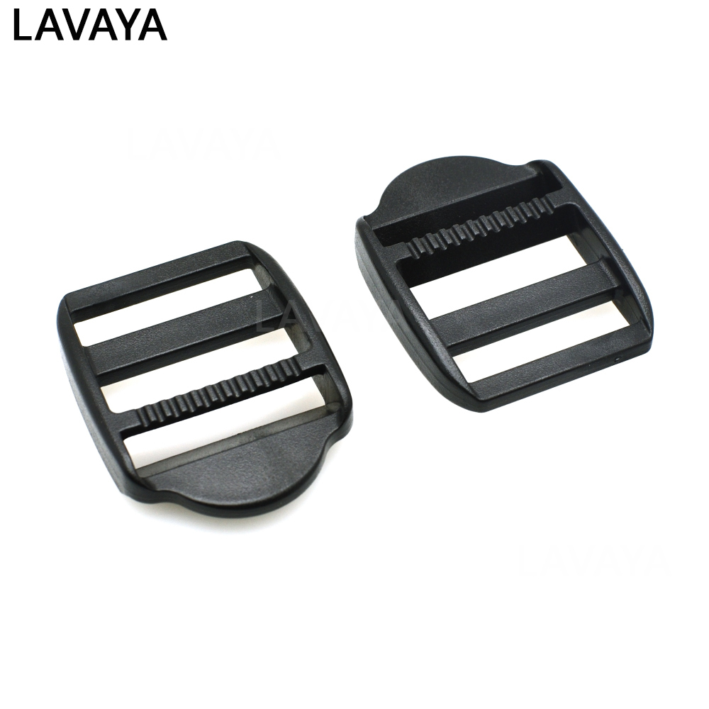 Ladder Lock Slider Plastic Buckles Backpack Straps Webbing Black