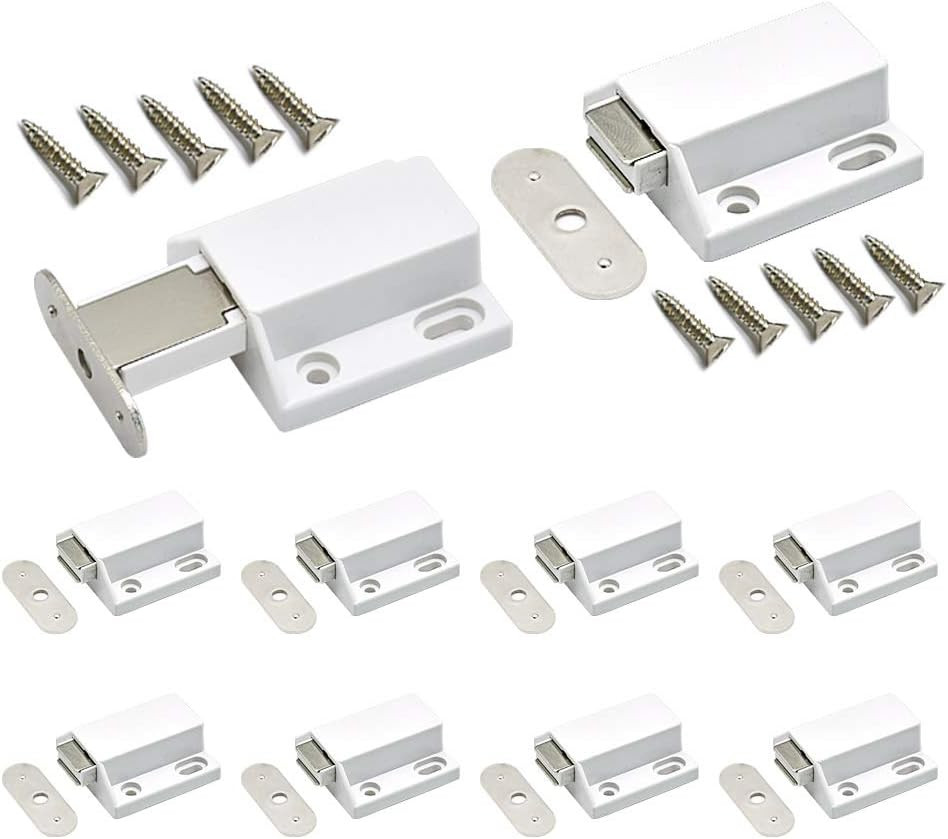 10 Pack Magnetic Push Latch Catch Push to Open Latch Pressure Touch Release Cabi