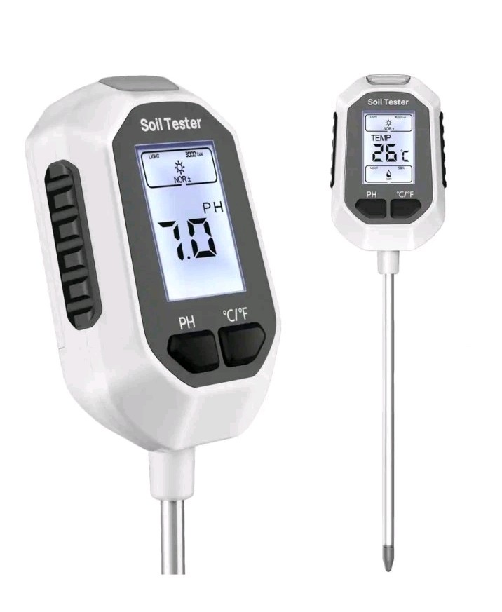 Advanced Soil Tester: Moisture, pH, Temperature & Light - Backlight Display. F1