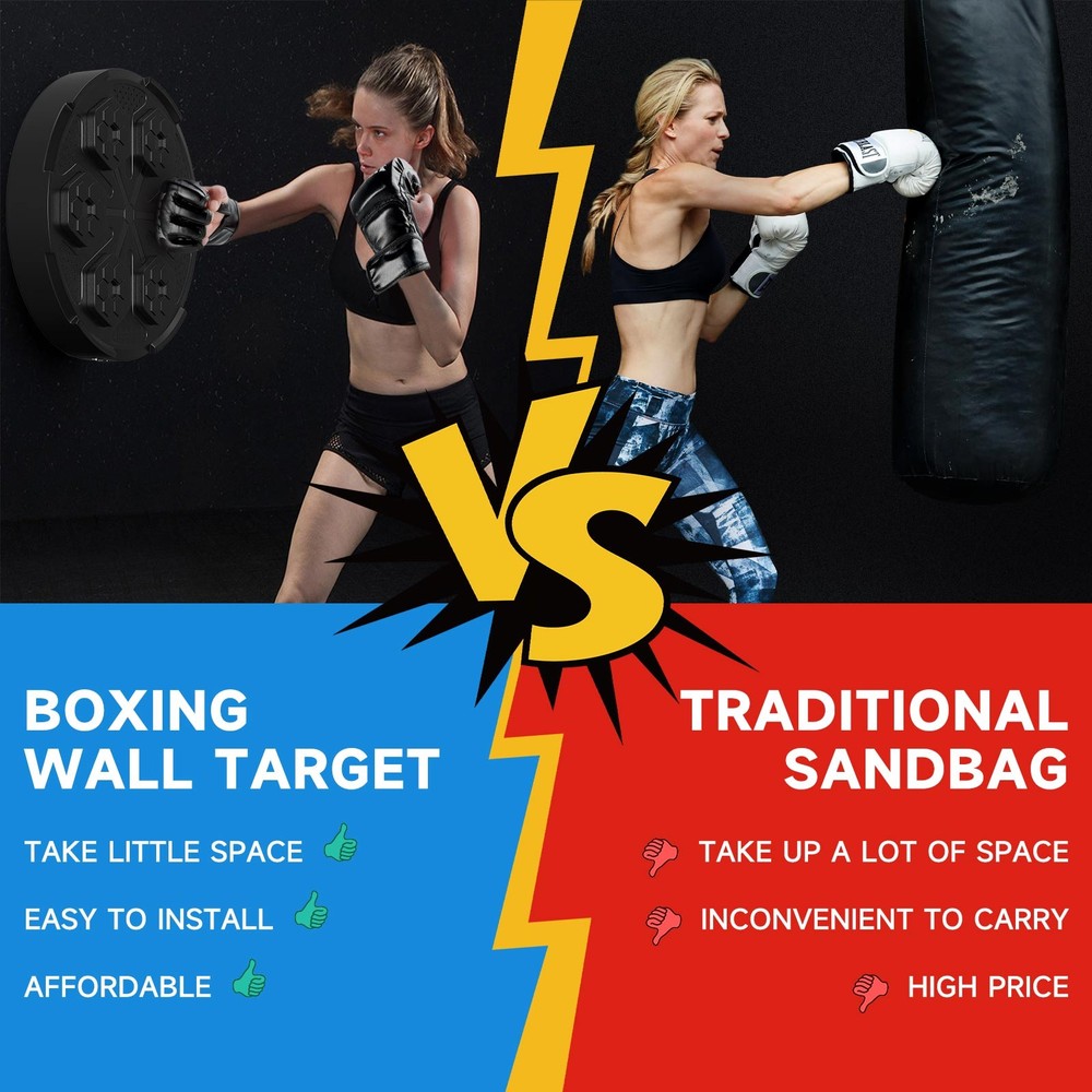 Wall Mount Boxing Training Target Bluetooth Music Indoor React Exercise Machine/