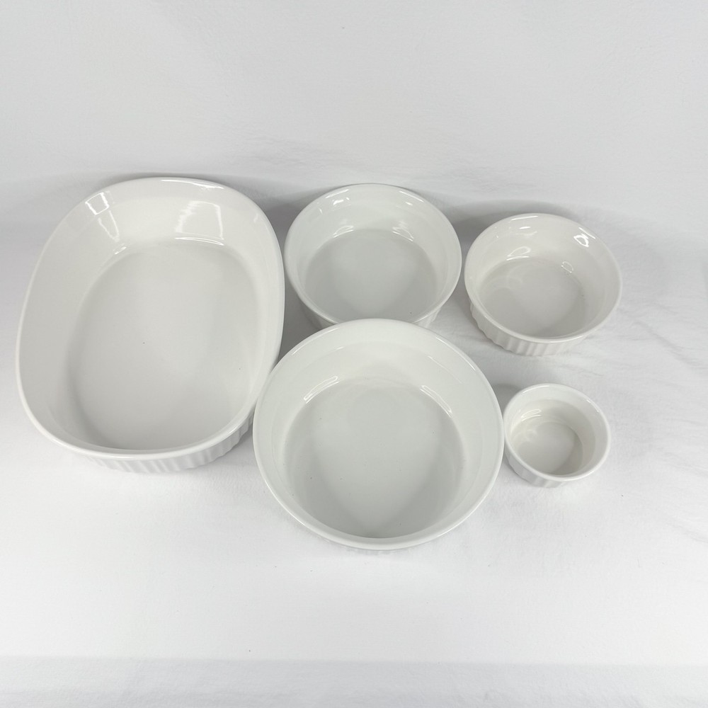 CorningWare French White 11-Pc Ceramic Bakeware Set with Lids