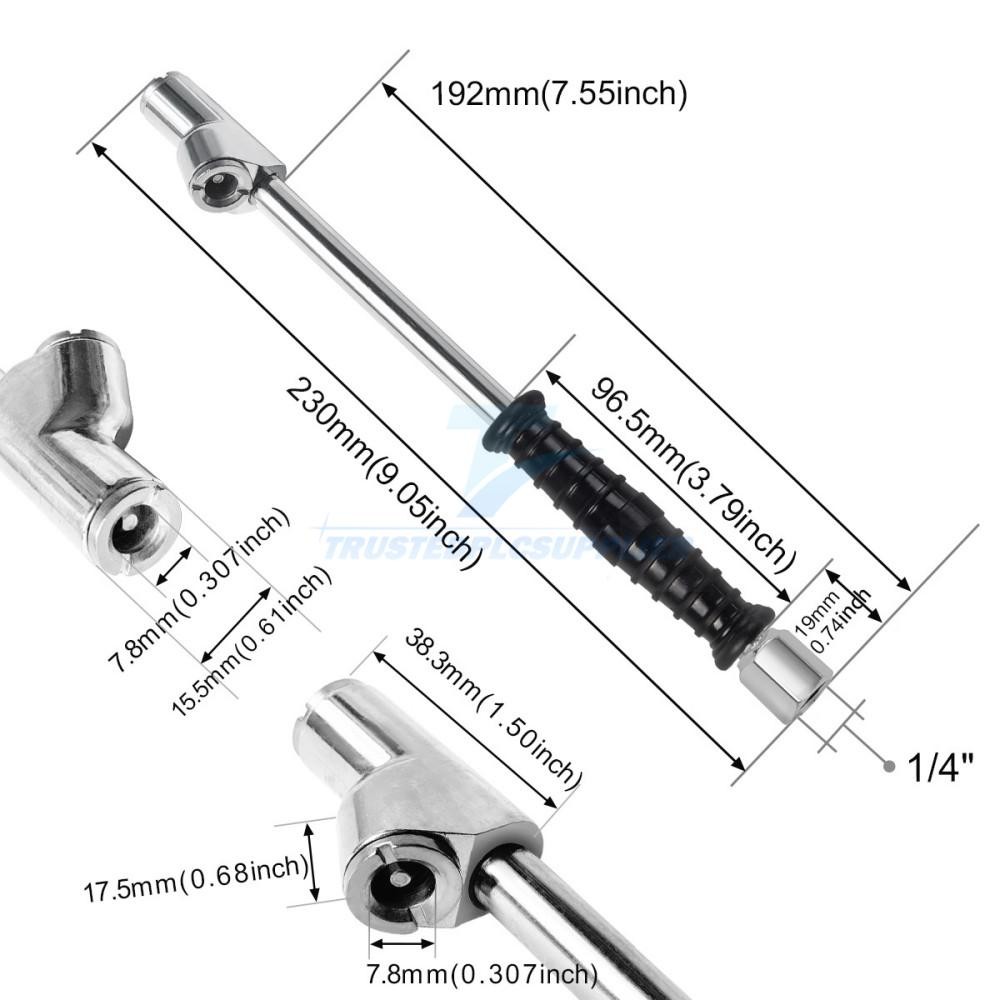 2*Dual Head Air Chuck 1/4" FNPT Straight Foot Lock On Truck RV Tire Inflate Chuc
