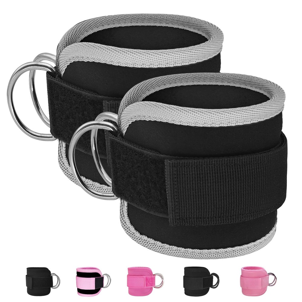 Adjustable Ankle Straps for Cable Machine  Glute Kickbacks & Leg Workouts