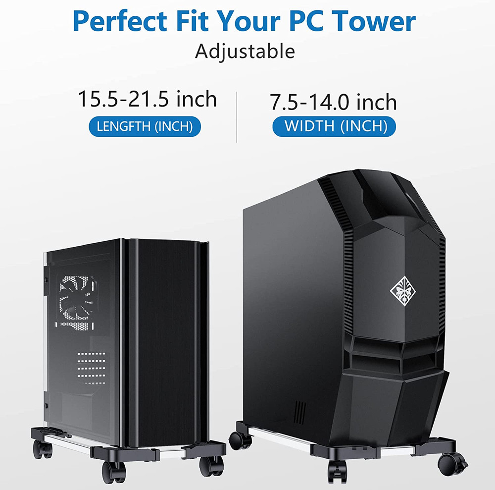 Computer Tower Stand - Adjustable PC Stand for Most Desktop Towers