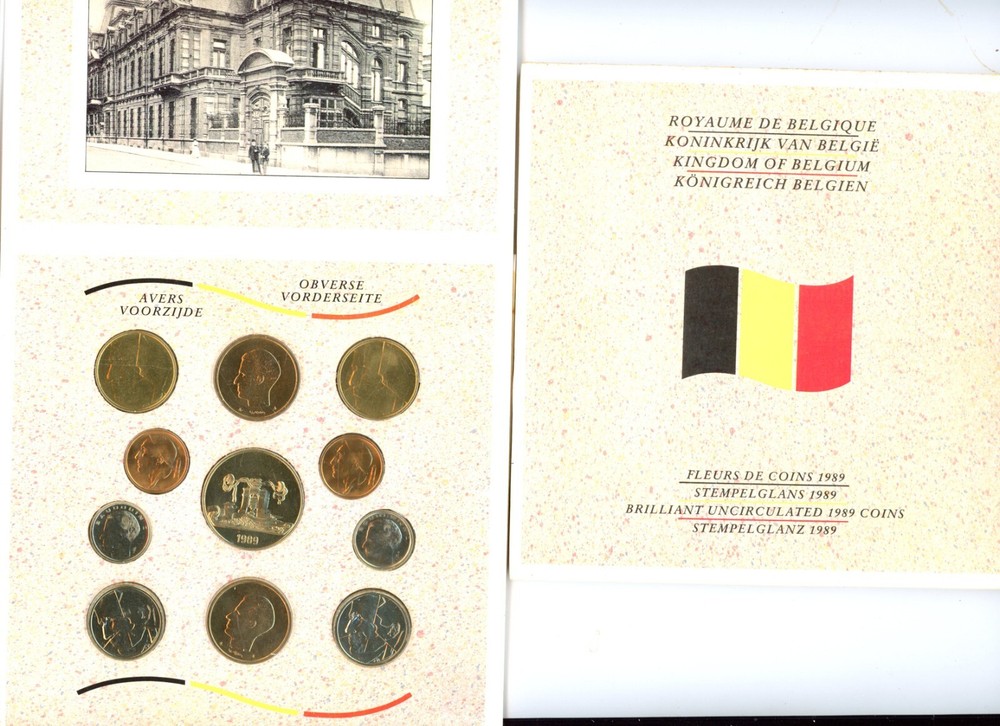BELGIUM - 1989 ~ MINT SET  ~ 11 COINS ~  MINT PACKAGING