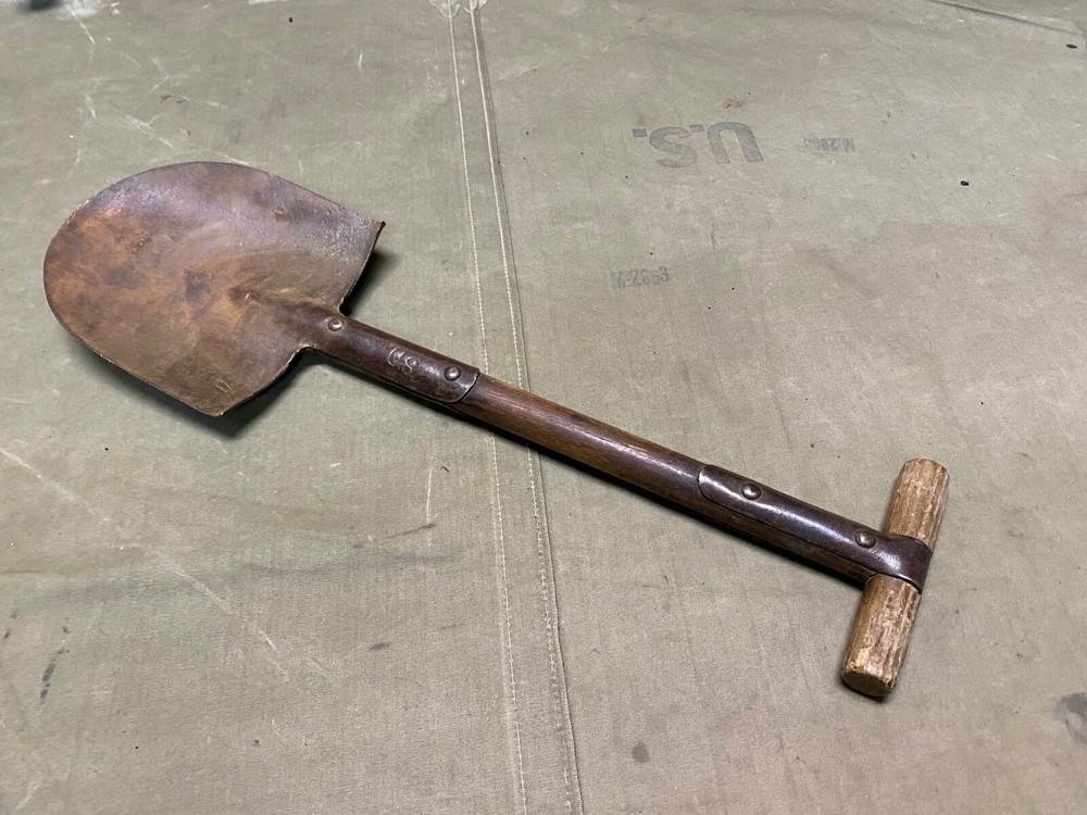 ORIGINAL WWI WWII US ARMY M1910 T-HANDLE FIELD E-TOOL ENTRENCHING SHOVEL-