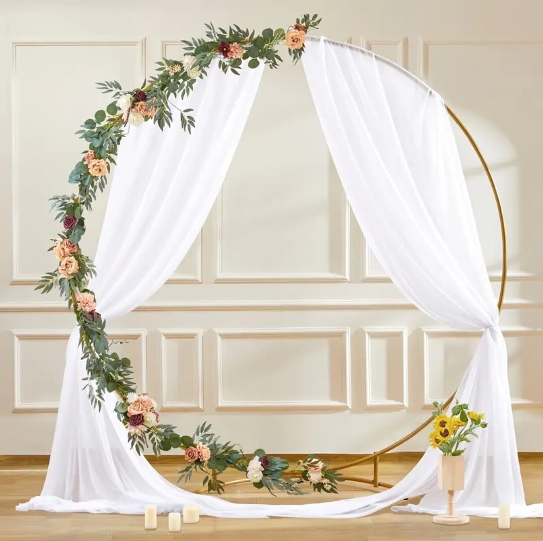 cortinas de decoracion para boda 315 in x 29in. ( Elegant white wedding curtain)