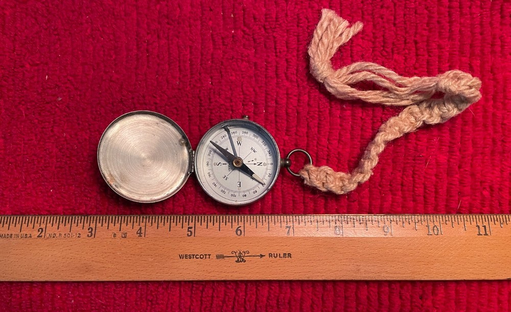 Antique Maritime Pocket Compass Vintage Compass Tool