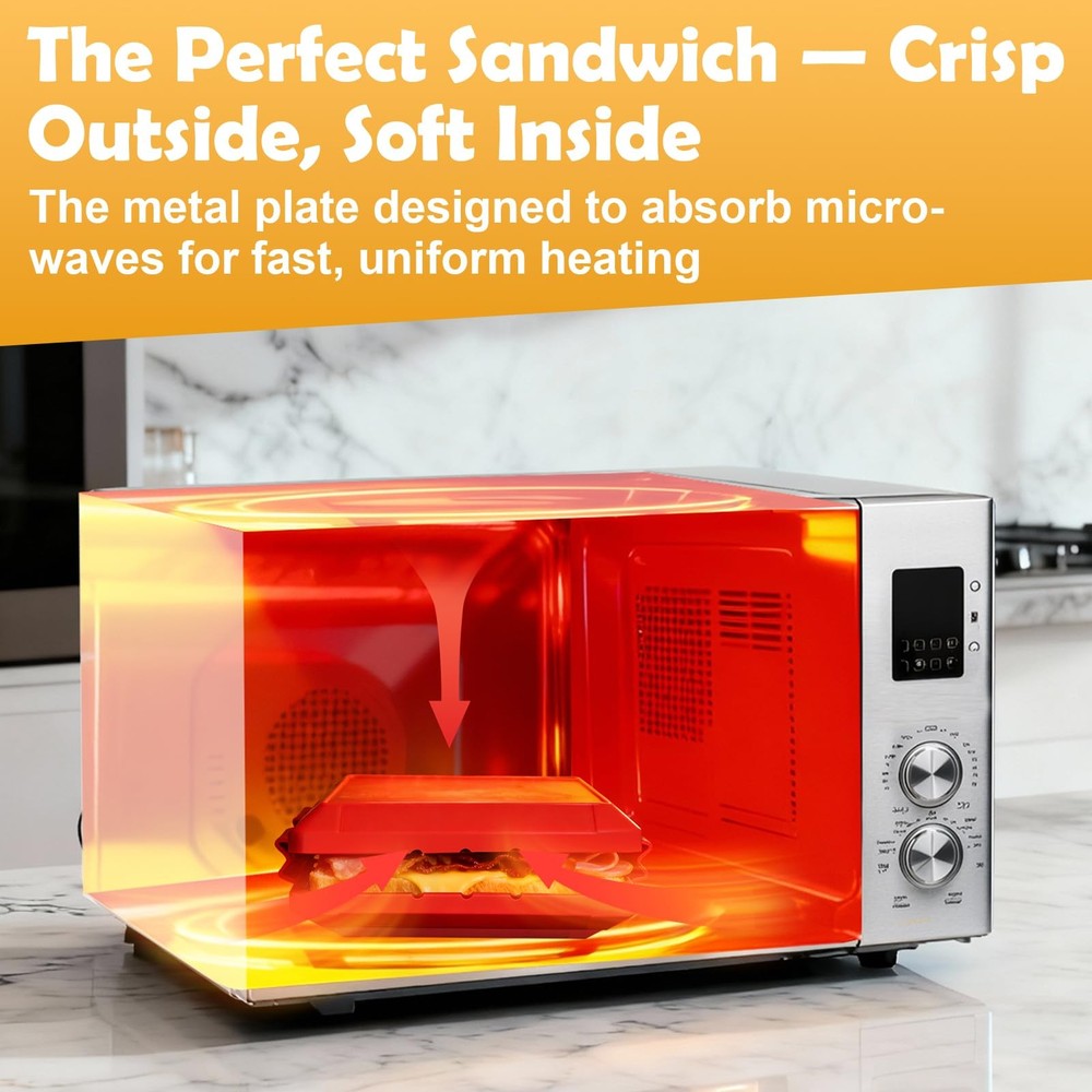 Microwave Sandwich Maker Microwave Toaster Adjustable Silicone Strap Removable N