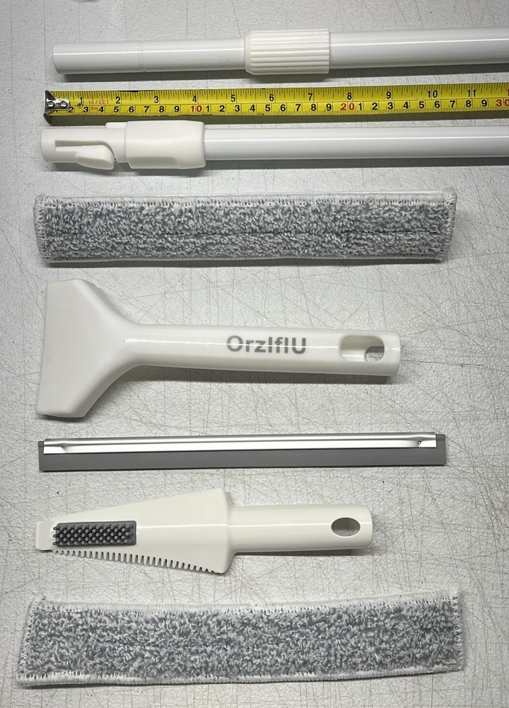 9.8 Inch Extended Squeegee Window Cleaner, 43-56 Inch Adjustable, Replaceable Mi