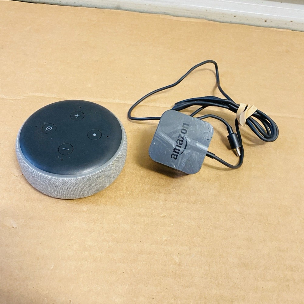 Amazon 3rd Gen Echo Dot Home Smart Speaker D9N29T Charcoal Gray With Adapter