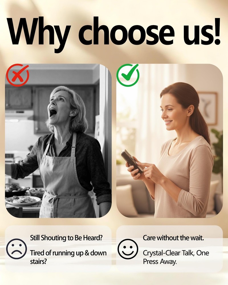 Intercoms Wireless for Home, Long Range Wireless Intercom System for Room to ...