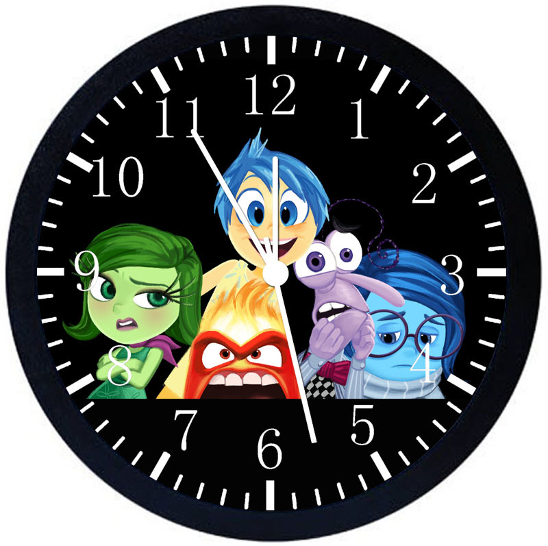 Disney Inside Out Black Frame Wall Clock Nice For Decor or Gifts E146