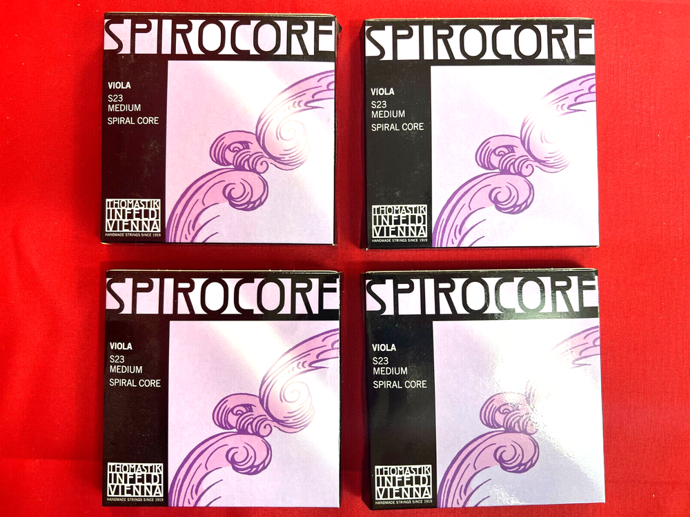 4 x 100% Authentic Spirocore Viola String 4/4 Set S23 15 -16.5" Medium