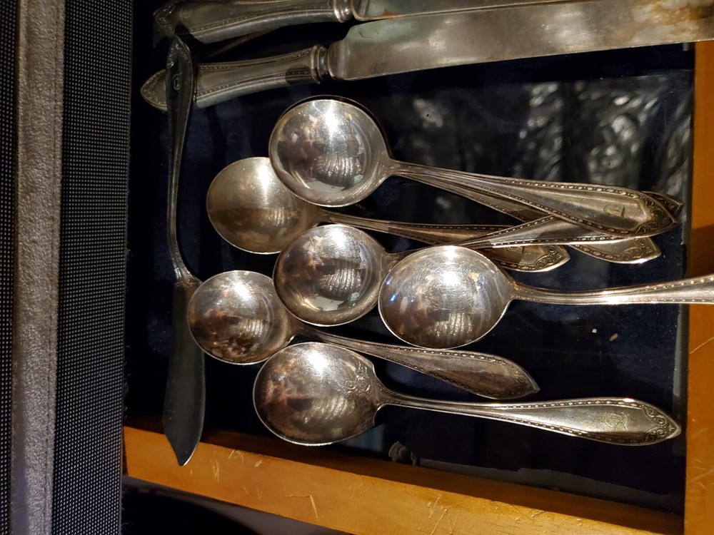 1910 Sheraton Antique oneida silver plate Silverware Lot