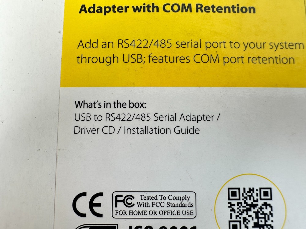 (NEW) Star Tech Pro RS422/485 USB Serial Cable Adapter 6FT
