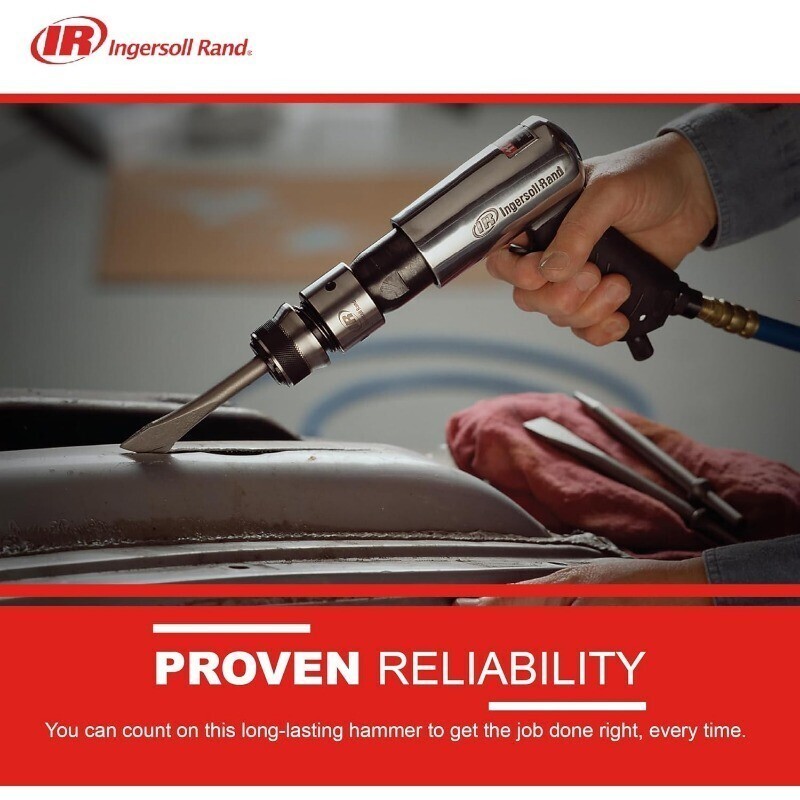 Air Hammer 3 PC Chisel Set with Tapered Punch Panel Cutter Flat Chisel 3500 BPM