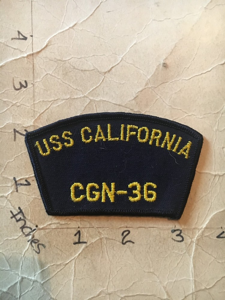 US Navy USS California CGN-36 hat Patch 7/7/25