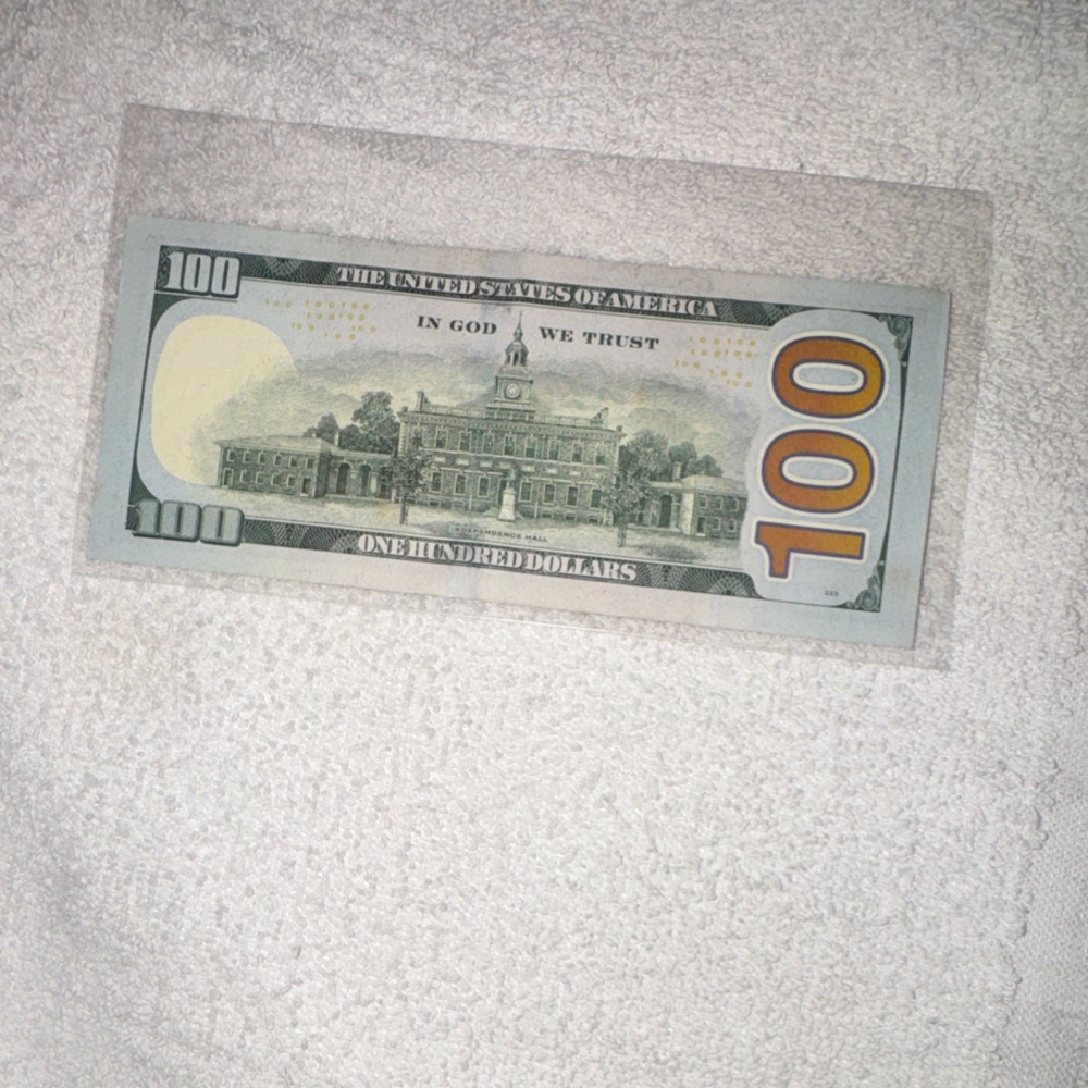 $100 Error Note Federal Reserve Ink Smear Misalignment LF87007007E