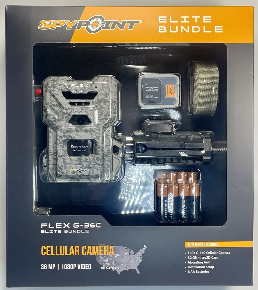 SPYPOINT Elite Bundle Flex-G36C Cellular Trail Camera new