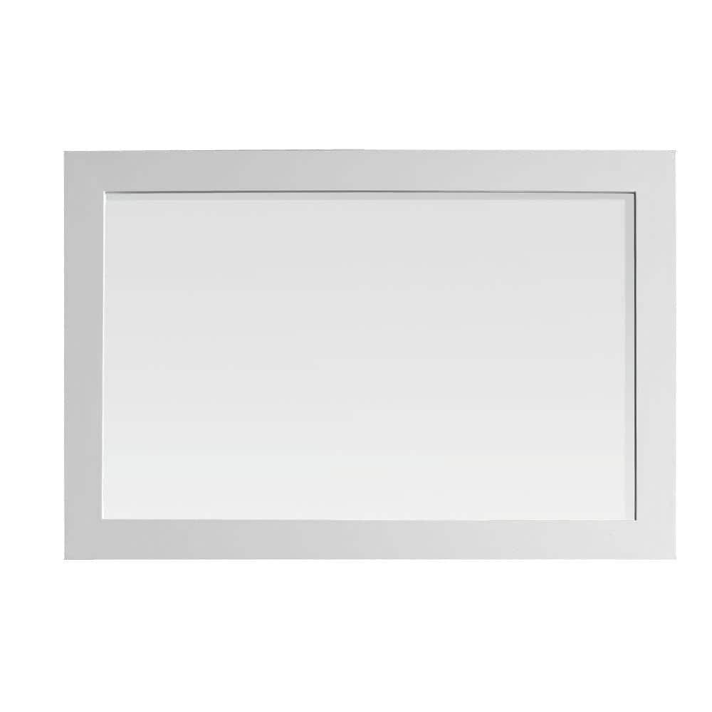 Home Decorators Gigi 36x24 in. Rectangular Framed Bathroom Vanity Mirror White
