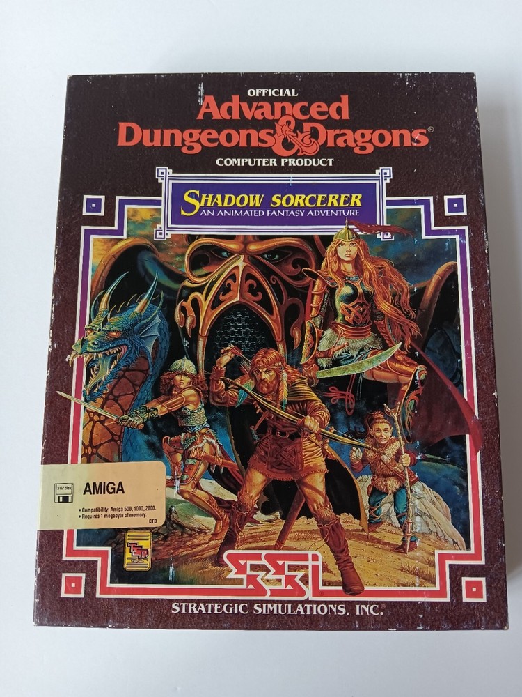 Amiga Advanced Dungeons & Dragons Shadow Sorcerer Computer Software Tested/Works