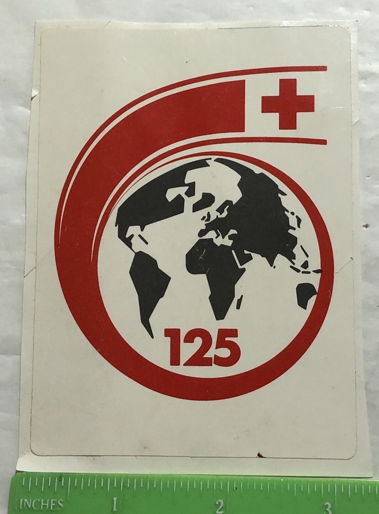 125th Anniversary Red Cross Sticker/Decal