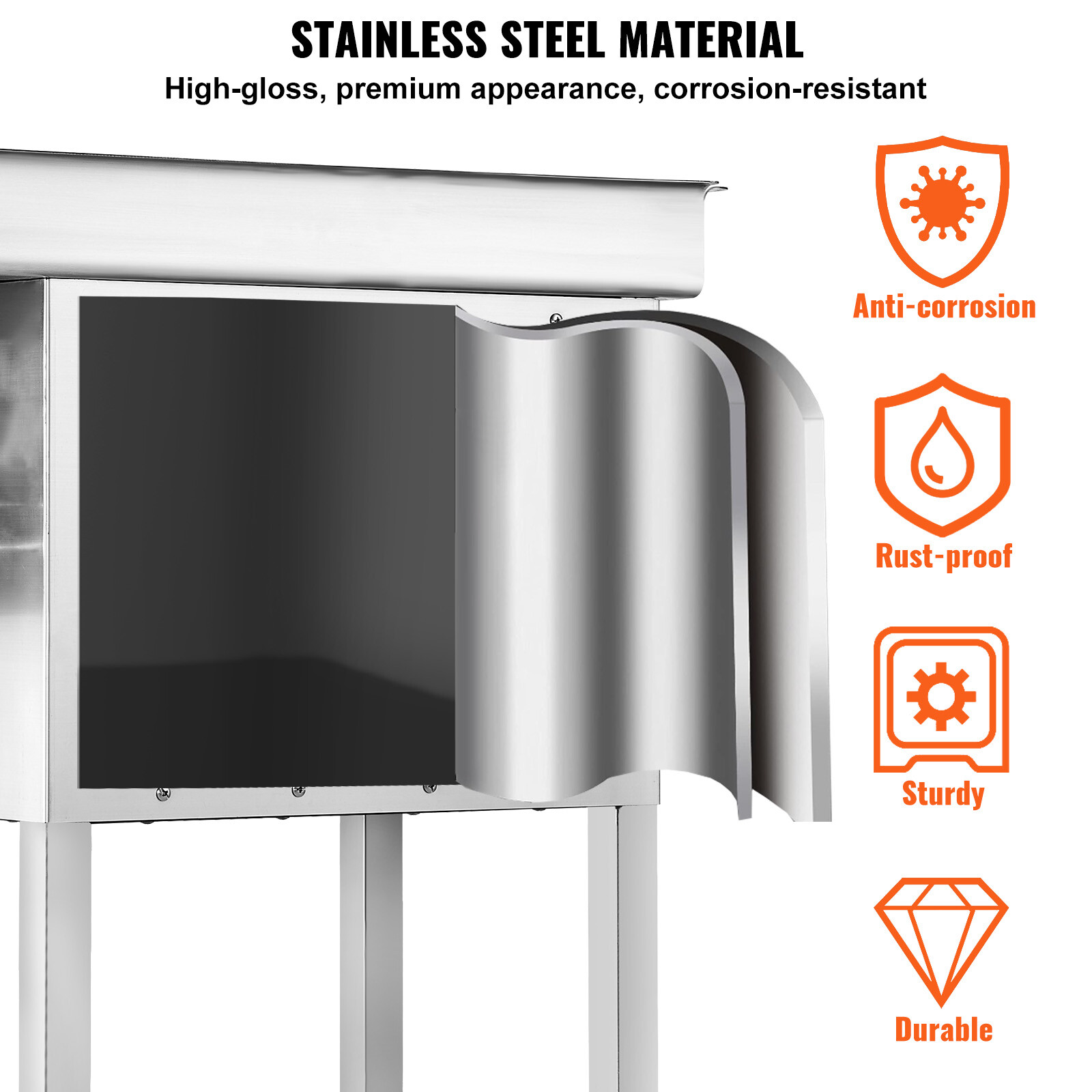 Commercial Electric Meat Grinder 22Lb/Min 2200W Industrial Cabinet Grinder