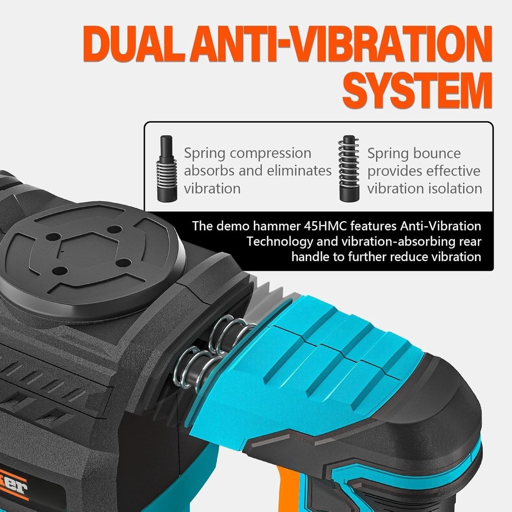 Electric Chipping Hammer with Carrying Case=