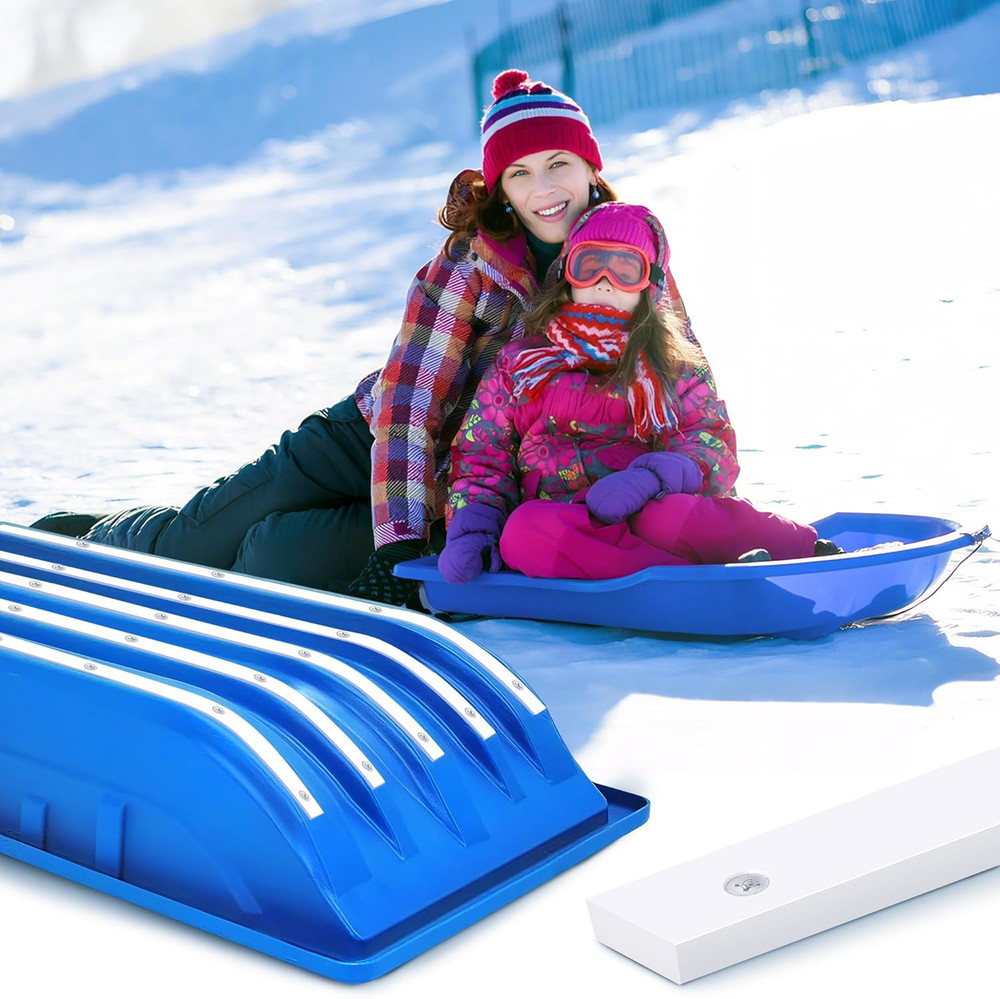 6 Pcs Sledding Runner Kit with Nuts and Screws, 47'' × 0.9'' Sled Runner Strips,
