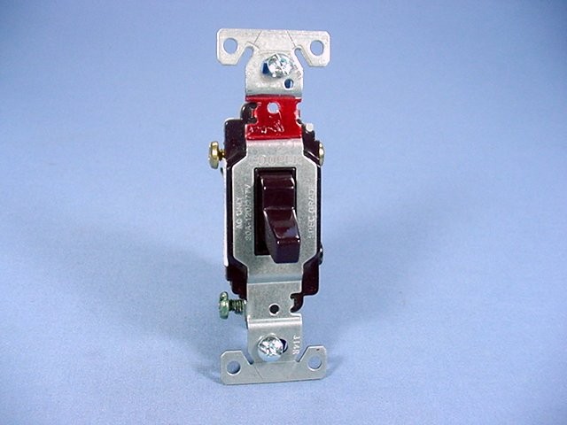 Cooper CS320B Brown Commercial Grade Toggle Wall Light Switch 3-Way 20A Bulk