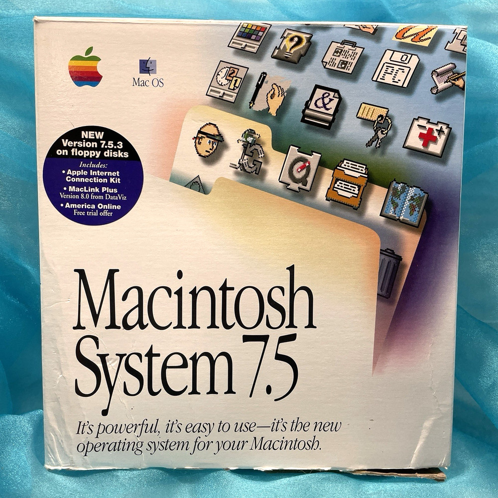 1996 Macintosh System Software 7.5 Version 7.5.3 Floppy Disks 20 Sealed, 20 Used