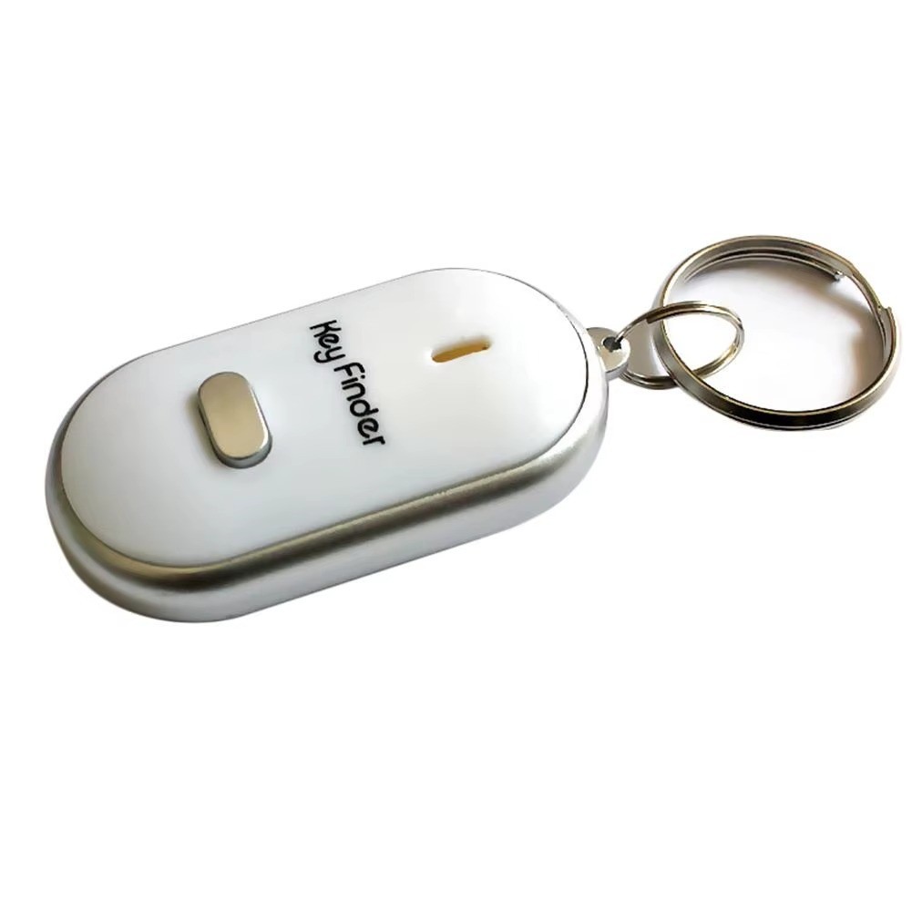 LED Anti-Lost Key Finder Key Locator Keychain Whistle Sound Control Keyring Use