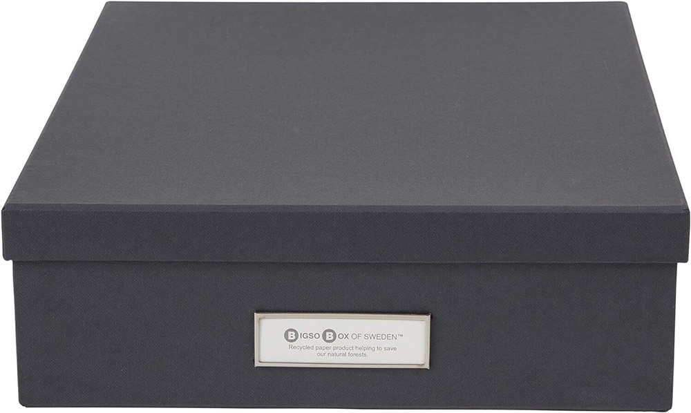 Bigso Oskar Fiberboard Label Frame Document Letter Box | White