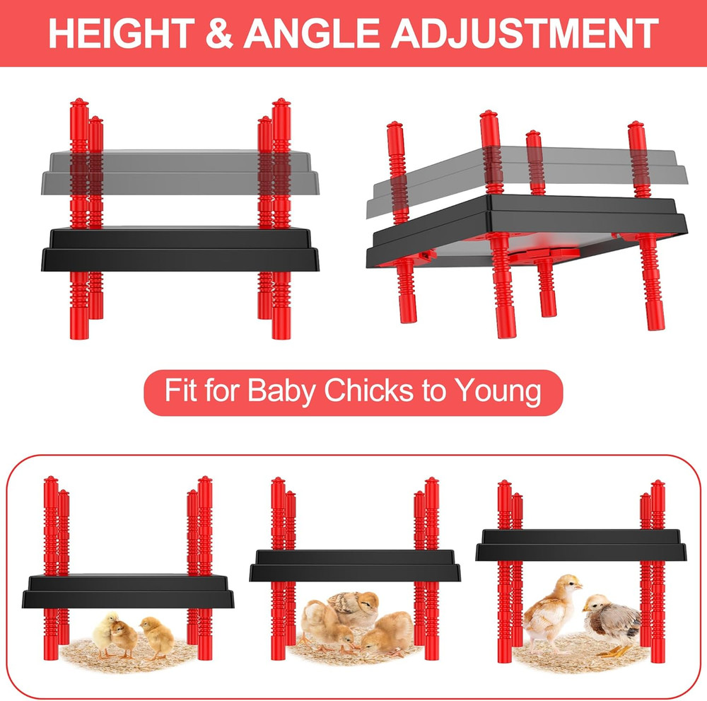 Chick Brooder Heating Plate with anti Stand Cone, Brooder Heater for Chicks (10"