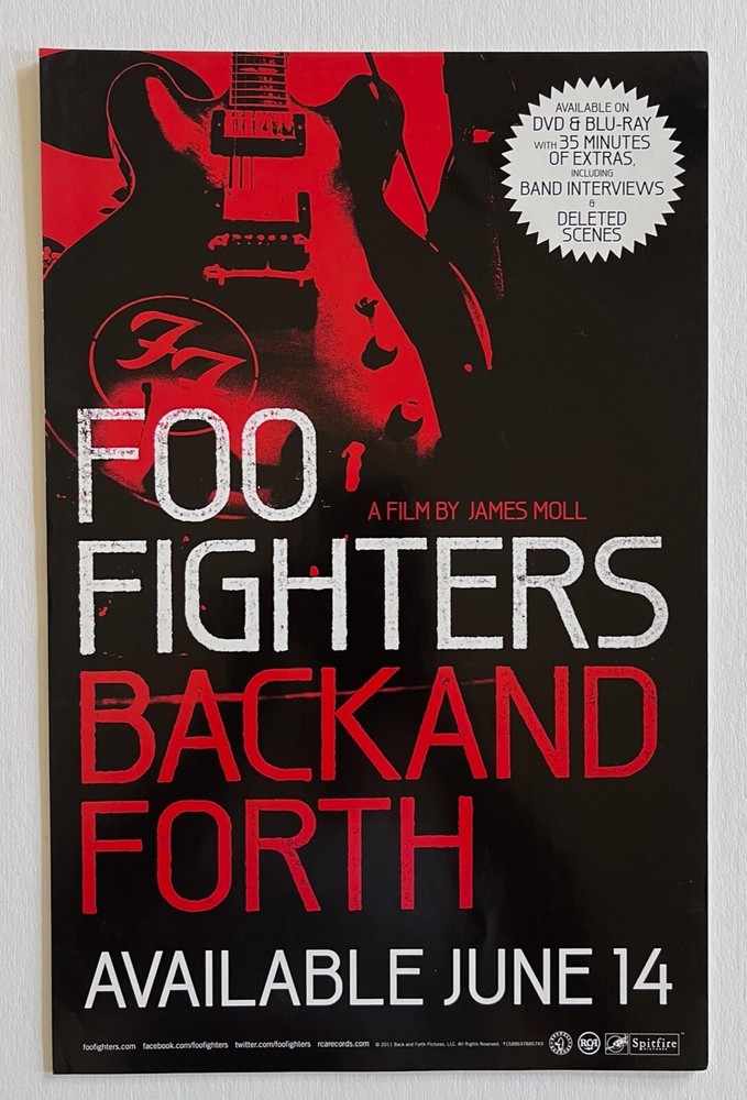 Foo Fighters:  Back and Forth movie poster 11"x17", 2011