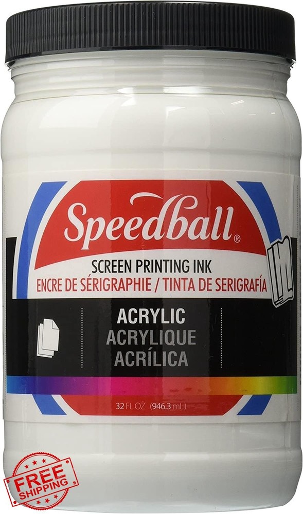 Speedball White Acrylic Screen Printing Ink 32oz
