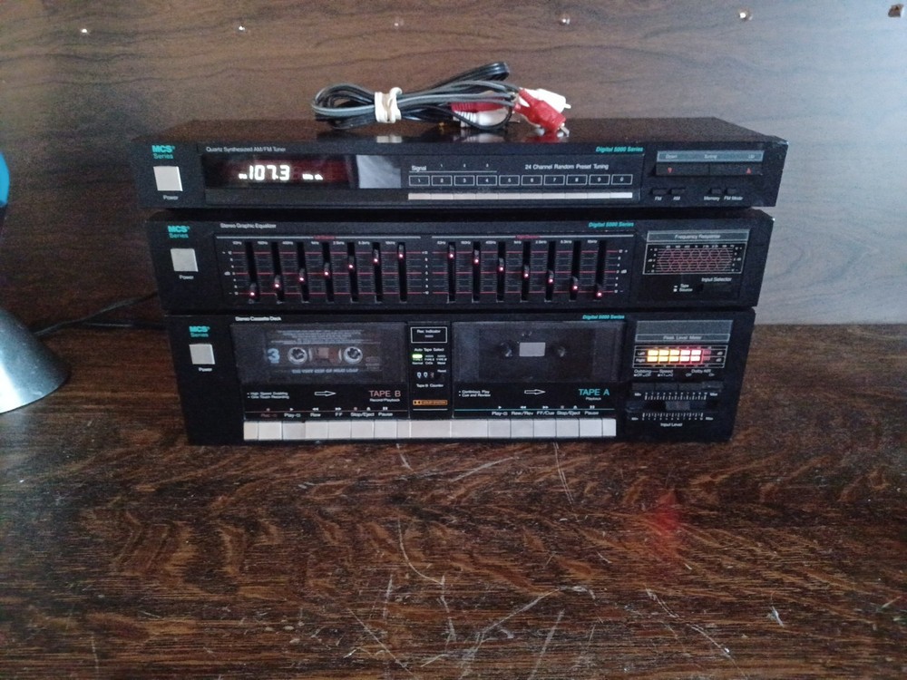 MCS 5000 Series Stereo Cassette Deck, Equalizer, and Synthesizer All Tested Work