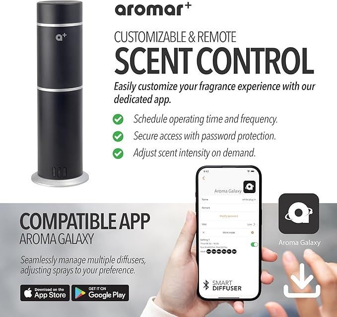 AROMAR Plus -Smart Waterless Essential Oil Diffuser:AIr Scent Include Scent