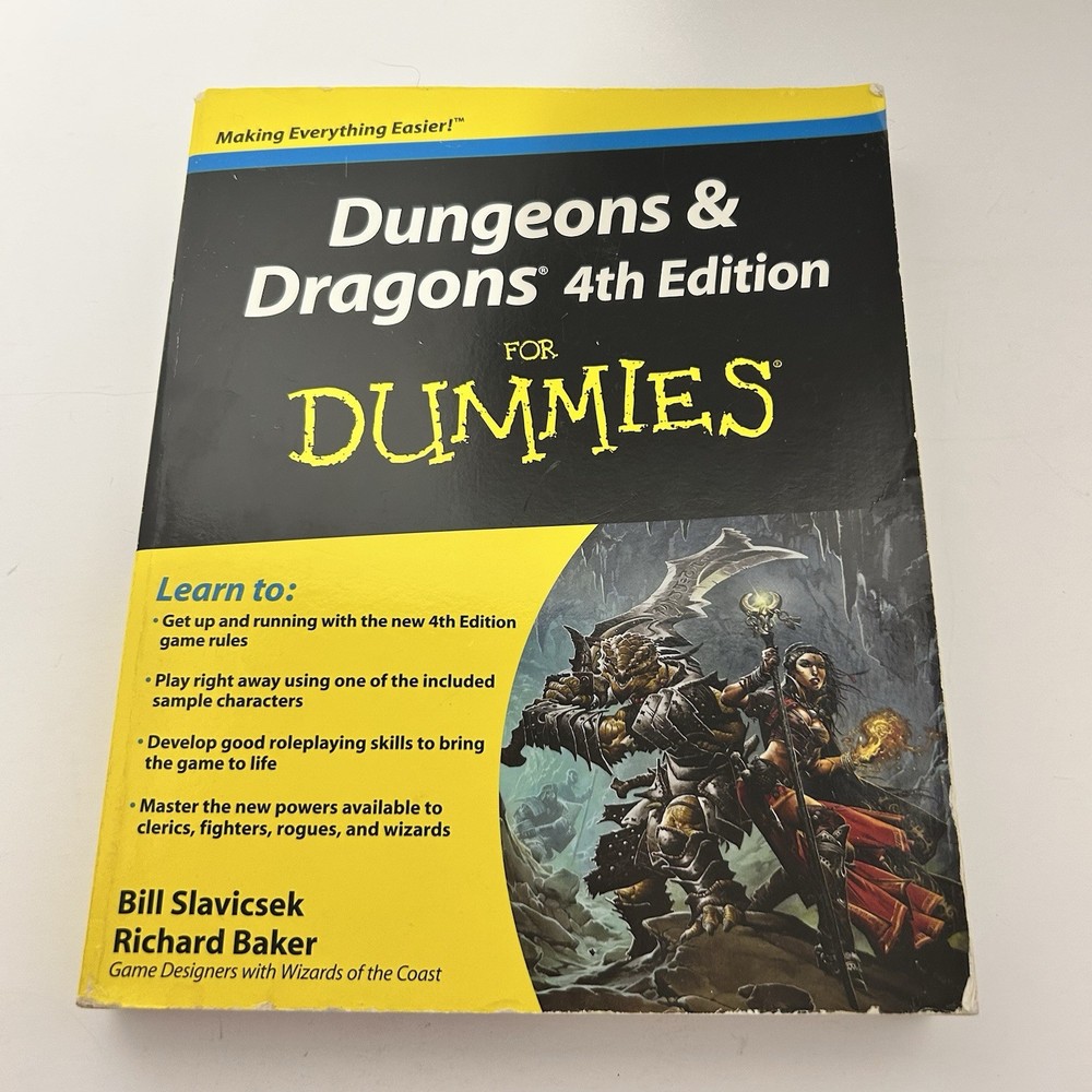 Dungeons & Dragons 4th edition For Dummies- Paperback Book -Preowned
