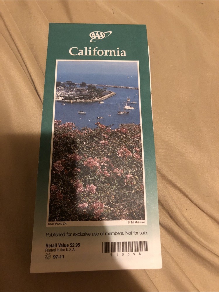 AAA California Map vintage 90s