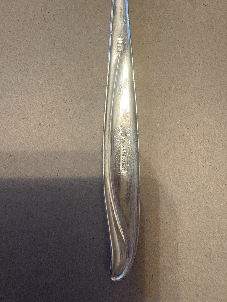 Silverware Holmes & Edwards Deepsilver Serving Spoon And Meat Fork Silverplate