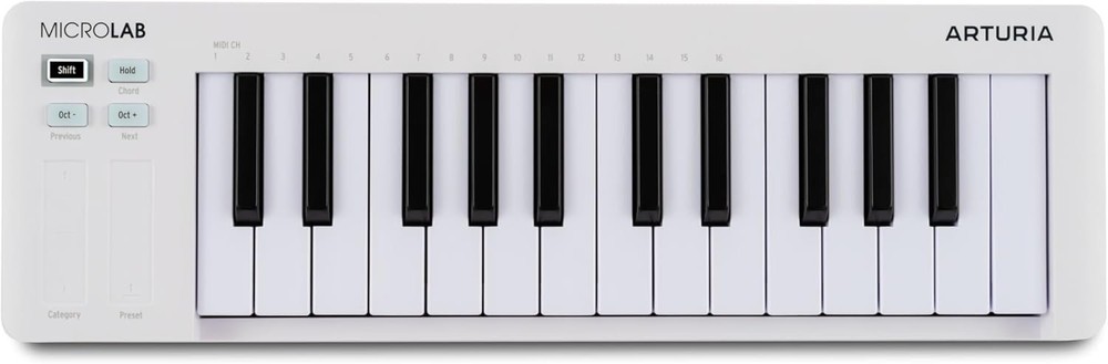 Arturia Microlab Mk3 25-Key USB MIDI Controller - White