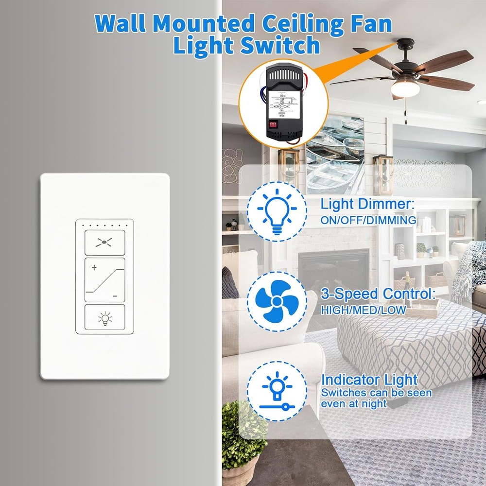 Ceiling Fan Remote Control Kit, Universal Ceiling Fan Remote Control Kit,