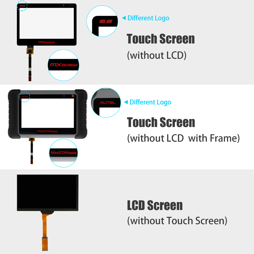 Digitizer Touch Screen ± Frame LCD Assembly Panel For Autel Maxicom 808 MX808TS