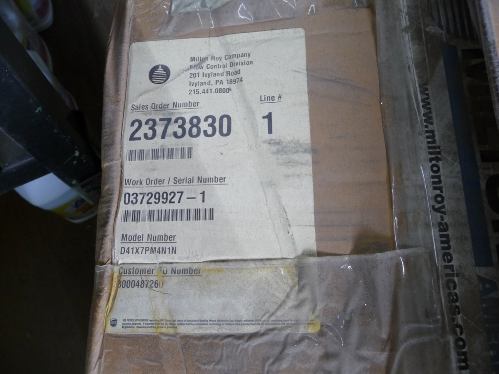 Milton Roy Metering Pump D41X7PM4N1N