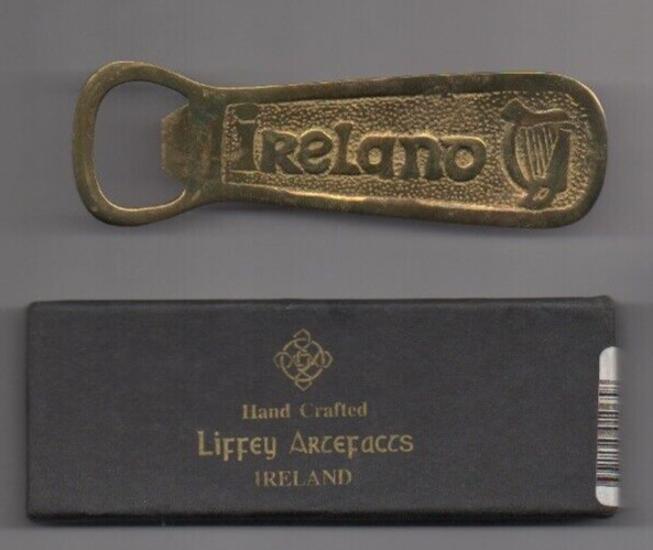 Liffey Artifacts Ireland BRASS BOTTLE OPENER In Box  Hand Crafted
